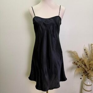 Vintage size 8 Andrea Polizzi for Rex Lester Black Slip Dress